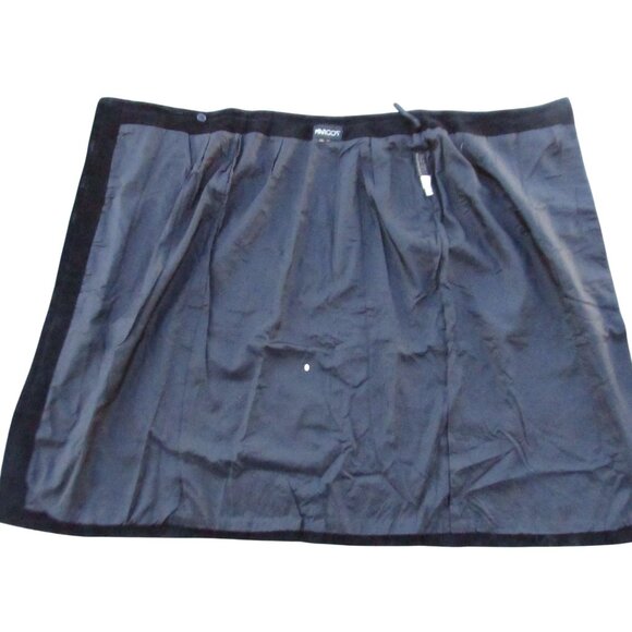 MARGOS Black Leather Wrap Midi Skirt Size 10/ M - Picture 5 of 11